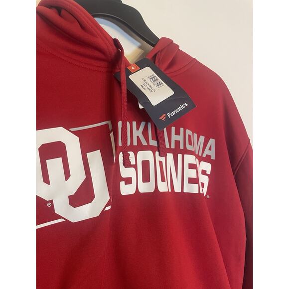 NCAA Men's Oklahoma Sooners Crimson Pullover Hoodie Size L NWT Retail $50 - Picture 2 of 3